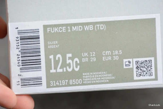 Mid Nike Silver Air Kids 314197-8500 WB Force Metallic 1 0115